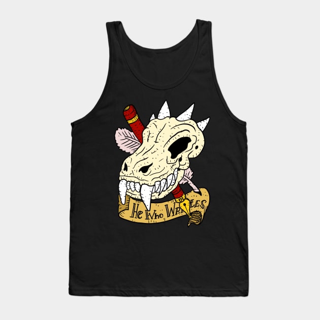 fantasy writer, dungeon keeper, dragon skull and pens. Tank Top by JJadx